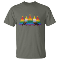 Christmas Rainbow Tree LGBTQ Support T Shirt Holiday Pride Gift