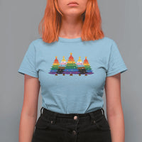 Christmas Rainbow Tree LGBTQ Support T Shirt For Women Holiday Pride Gift