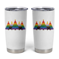 Christmas Rainbow Tree LGBTQ Support Tumbler Cup Holiday Pride Gift
