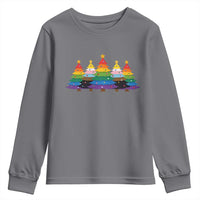 Christmas Rainbow Tree LGBTQ Support Youth Sweatshirt Holiday Pride Gift