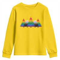 Christmas Rainbow Tree LGBTQ Support Youth Sweatshirt Holiday Pride Gift