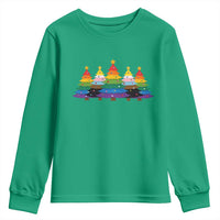 Christmas Rainbow Tree LGBTQ Support Youth Sweatshirt Holiday Pride Gift