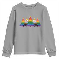 Christmas Rainbow Tree LGBTQ Support Youth Sweatshirt Holiday Pride Gift