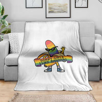 Sorry Girls I Like Bananas Throw Blanket Funny LGBTQ Graphic