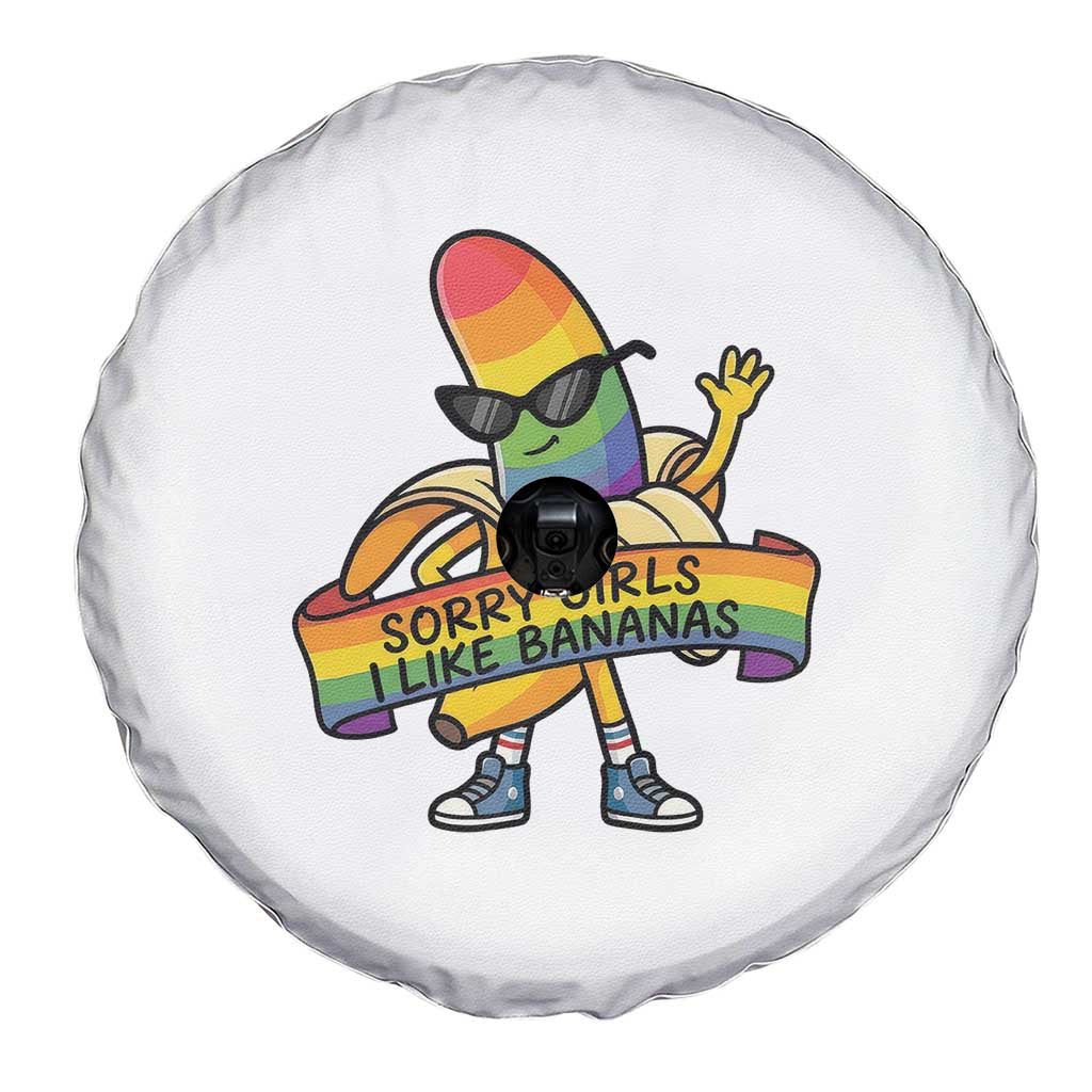 Sorry Girls I Like Bananas Spare Tire Cover Funny LGBTQ Graphic