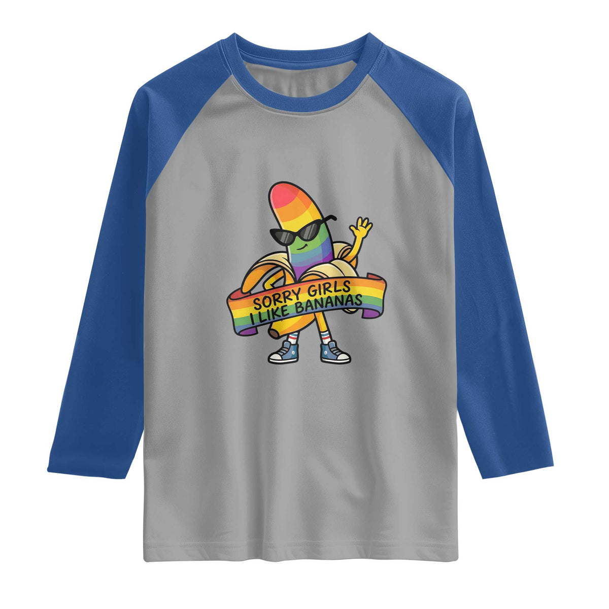 Sorry Girls I Like Bananas Raglan Shirt Funny LGBTQ Graphic