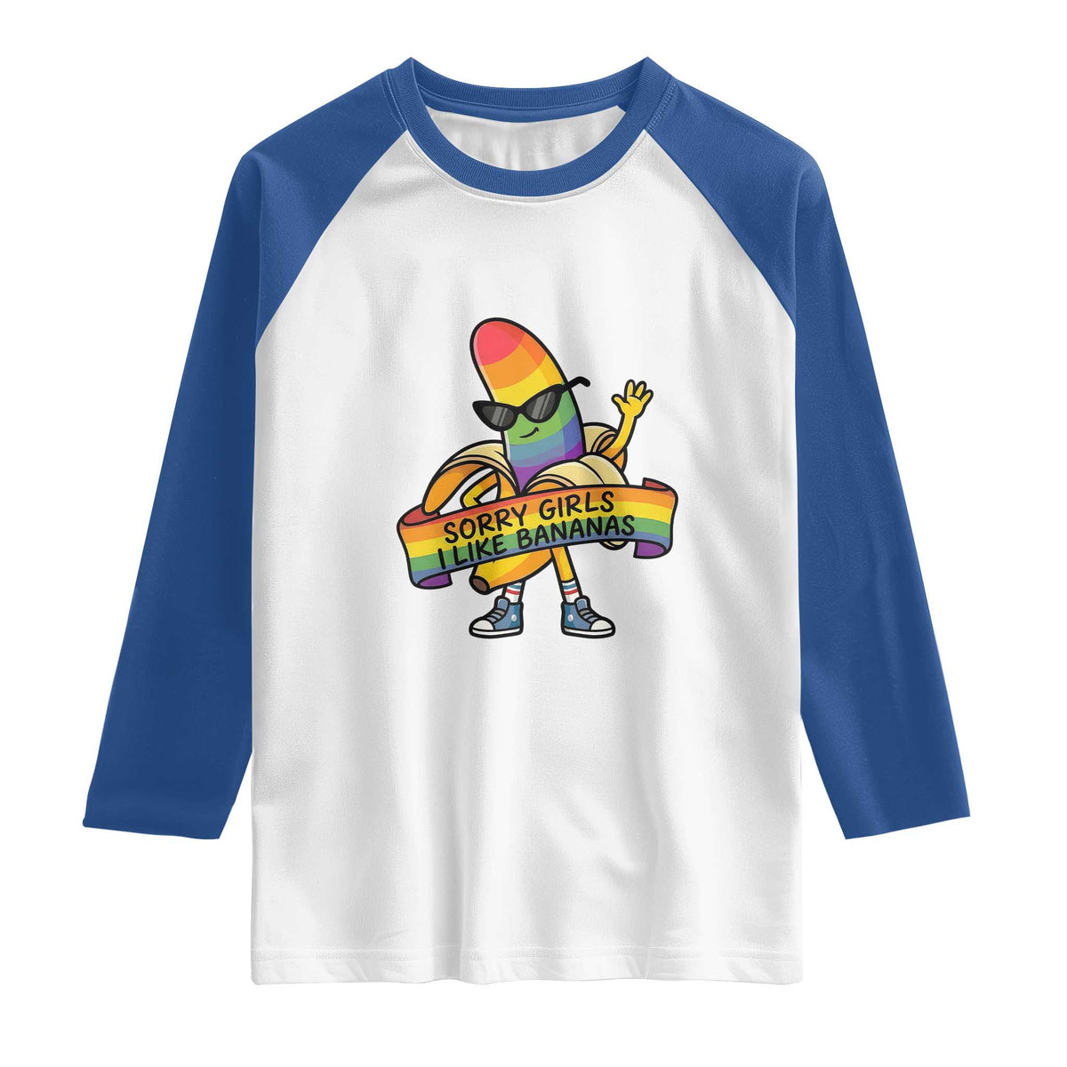 Sorry Girls I Like Bananas Raglan Shirt Funny LGBTQ Graphic