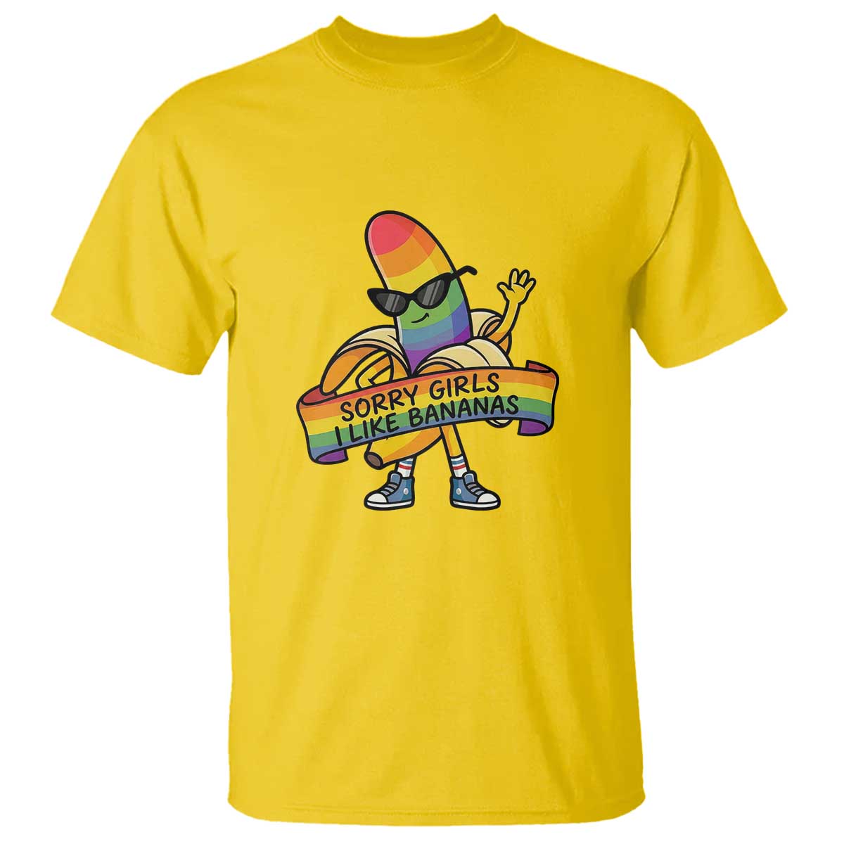 Sorry Girls I Like Bananas T Shirt Funny LGBTQ Graphic