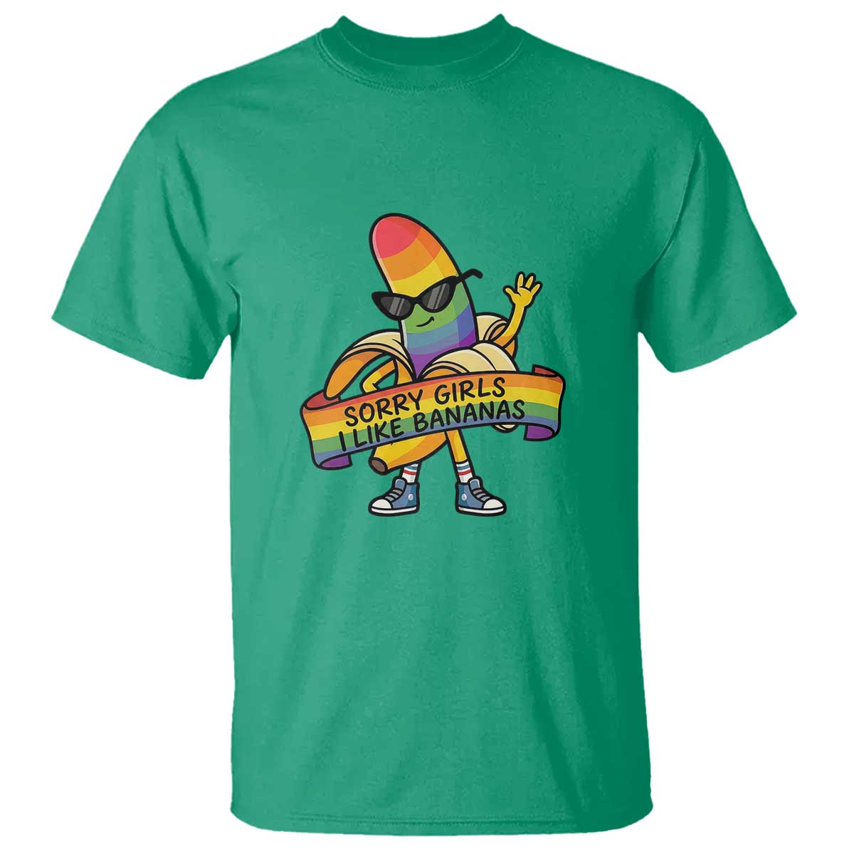 Sorry Girls I Like Bananas T Shirt Funny LGBTQ Graphic