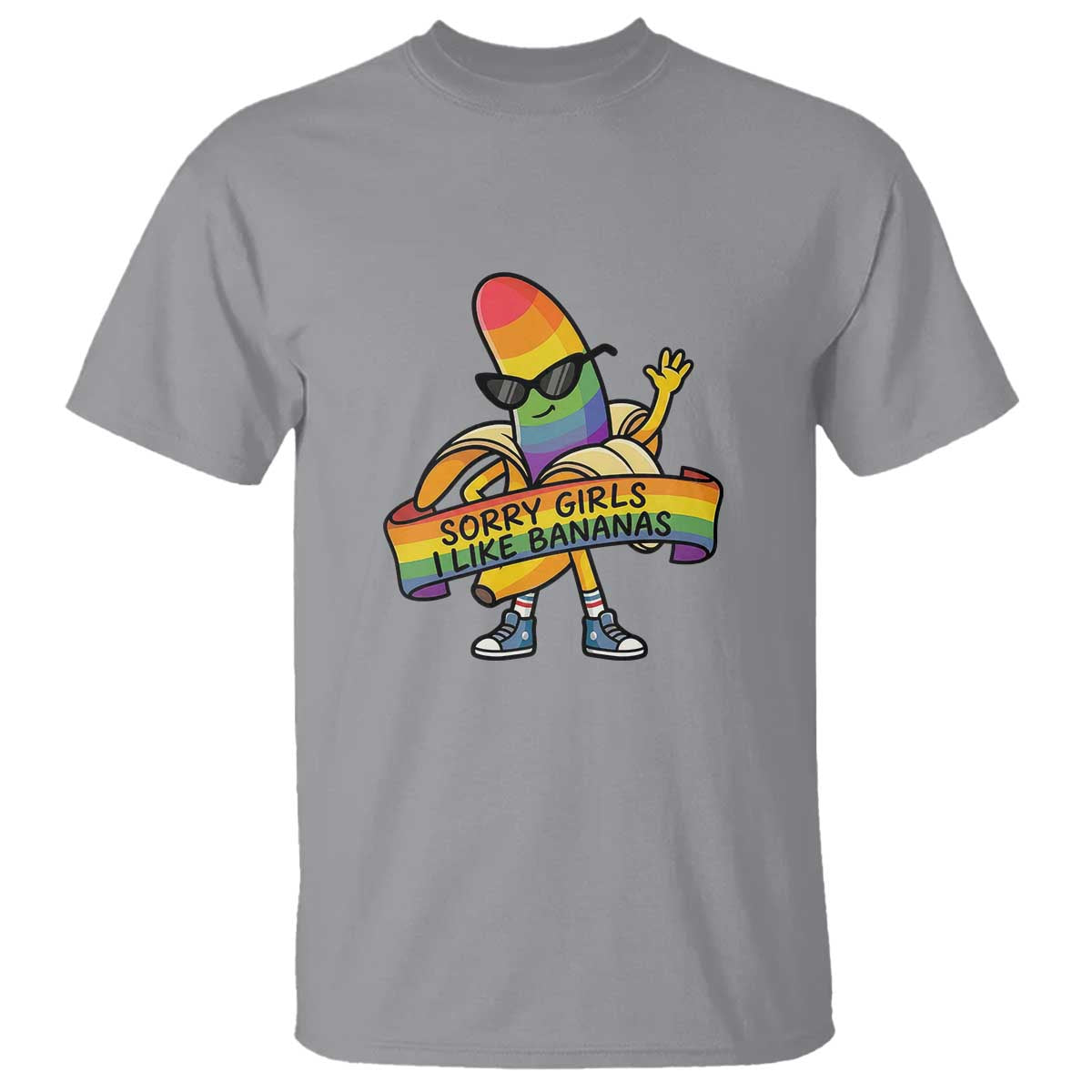 Sorry Girls I Like Bananas T Shirt Funny LGBTQ Graphic