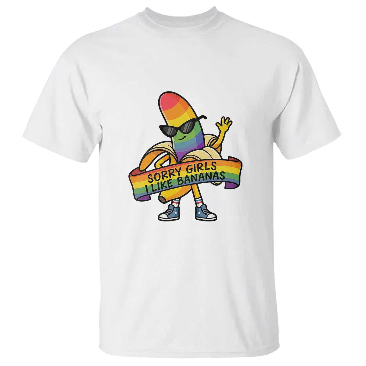 Sorry Girls I Like Bananas T Shirt Funny LGBTQ Graphic