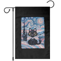 Funny Transgender Cat Starry Night Garden Flag LGBTQ Pride Support Gift