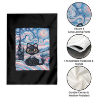 Funny Transgender Cat Starry Night Garden Flag LGBTQ Pride Support Gift