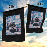 Funny Transgender Cat Starry Night Garden Flag LGBTQ Pride Support Gift
