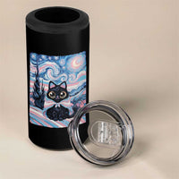 Funny Transgender Cat Starry Night 4 in 1 Can Cooler Tumbler LGBTQ Pride Support Gift