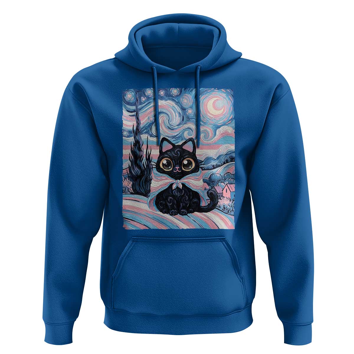 Funny Transgender Cat Starry Night Hoodie LGBTQ Pride Support Gift