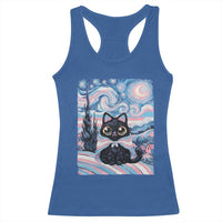 Funny Transgender Cat Starry Night Racerback Tank Top LGBTQ Pride Support Gift