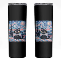 Funny Transgender Cat Starry Night Skinny Tumbler LGBTQ Pride Support Gift