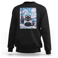 Funny Transgender Cat Starry Night Sweatshirt LGBTQ Pride Support Gift
