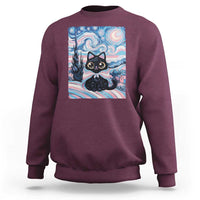 Funny Transgender Cat Starry Night Sweatshirt LGBTQ Pride Support Gift