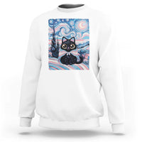 Funny Transgender Cat Starry Night Sweatshirt LGBTQ Pride Support Gift