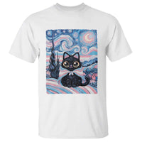 Funny Transgender Cat Starry Night T Shirt LGBTQ Pride Support Gift
