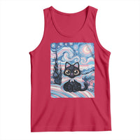 Funny Transgender Cat Starry Night Tank Top LGBTQ Pride Support Gift