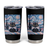 Funny Transgender Cat Starry Night Tumbler Cup LGBTQ Pride Support Gift