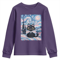 Funny Transgender Cat Starry Night Youth Sweatshirt LGBTQ Pride Support Gift