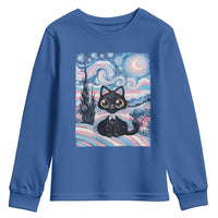 Funny Transgender Cat Starry Night Youth Sweatshirt LGBTQ Pride Support Gift
