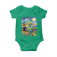 Funny Rainbow Starry Night Robot Pride Baby Onesie LGBTQ Geeky Gift