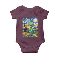 Funny Rainbow Starry Night Robot Pride Baby Onesie LGBTQ Geeky Gift