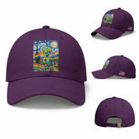 Funny Rainbow Starry Night Robot Pride Baseball Cap LGBTQ Geeky Gift
