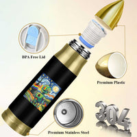 Funny Rainbow Starry Night Robot Pride Bullet Tumbler LGBTQ Geeky Gift