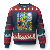 Funny Rainbow Starry Night Robot Pride Ugly Christmas Sweater LGBTQ Geeky Gift
