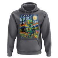Funny Rainbow Starry Night Robot Pride Hoodie LGBTQ Geeky Gift