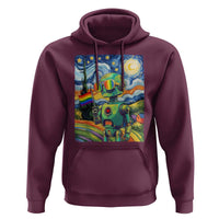 Funny Rainbow Starry Night Robot Pride Hoodie LGBTQ Geeky Gift