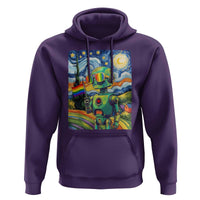 Funny Rainbow Starry Night Robot Pride Hoodie LGBTQ Geeky Gift
