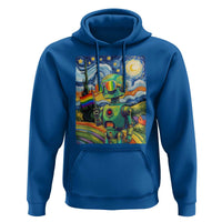 Funny Rainbow Starry Night Robot Pride Hoodie LGBTQ Geeky Gift