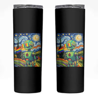 Funny Rainbow Starry Night Robot Pride Skinny Tumbler LGBTQ Geeky Gift
