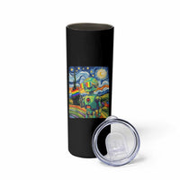 Funny Rainbow Starry Night Robot Pride Skinny Tumbler LGBTQ Geeky Gift