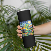 Funny Rainbow Starry Night Robot Pride Skinny Tumbler LGBTQ Geeky Gift