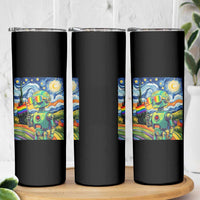 Funny Rainbow Starry Night Robot Pride Skinny Tumbler LGBTQ Geeky Gift