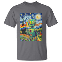 Funny Rainbow Starry Night Robot Pride T Shirt LGBTQ Geeky Gift