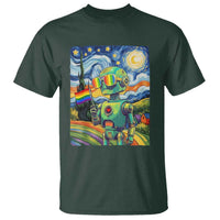 Funny Rainbow Starry Night Robot Pride T Shirt LGBTQ Geeky Gift