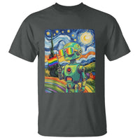 Funny Rainbow Starry Night Robot Pride T Shirt LGBTQ Geeky Gift