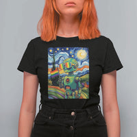 Funny Rainbow Starry Night Robot Pride T Shirt For Women LGBTQ Geeky Gift