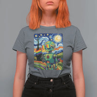 Funny Rainbow Starry Night Robot Pride T Shirt For Women LGBTQ Geeky Gift