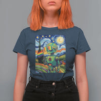 Funny Rainbow Starry Night Robot Pride T Shirt For Women LGBTQ Geeky Gift
