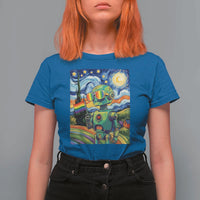 Funny Rainbow Starry Night Robot Pride T Shirt For Women LGBTQ Geeky Gift